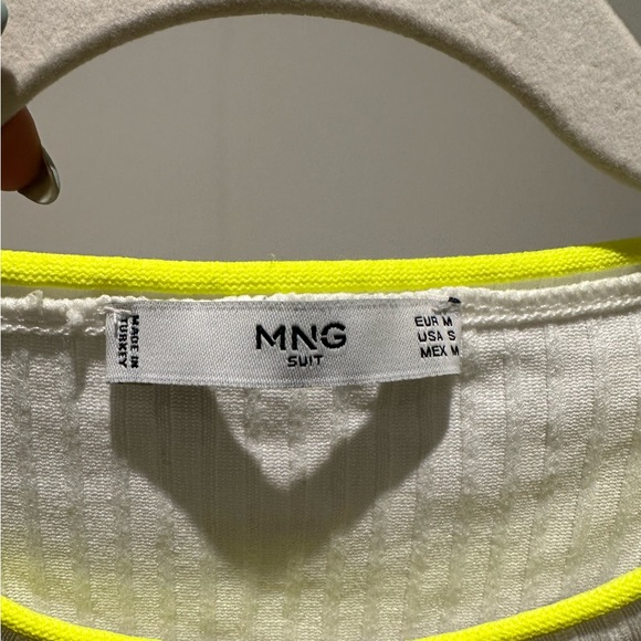 Mango Ribbed Tank Top with Neon Trim - Picture 3 of 3